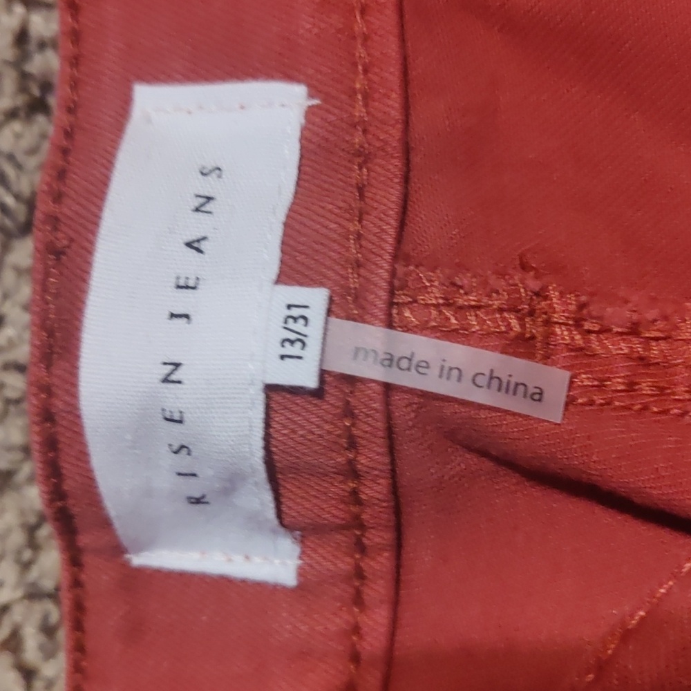 Rust Cargo Jeans By Risen - Picture 4 of 5